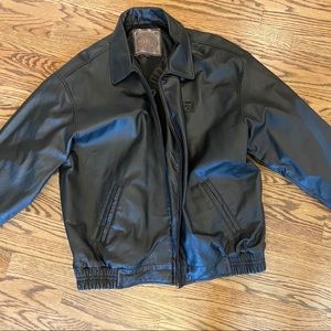 Black Leather Jacket size Large